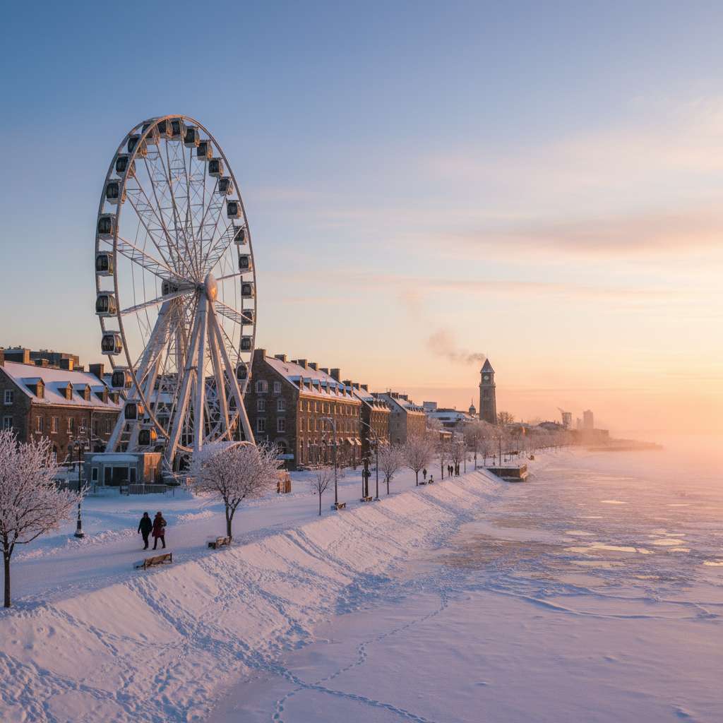 Winter festival in Montreal Quebec